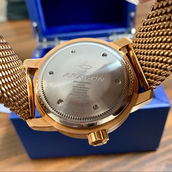 Aragon Rose Gold Men’s Dress Watch - Picture 5 of 8